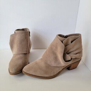 Sole Society Women's Natalyia Suede Knotted Ankle Booties Size 7.5 M